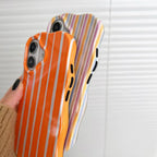 Niche Color-block Striped iPhone Case - Viexta