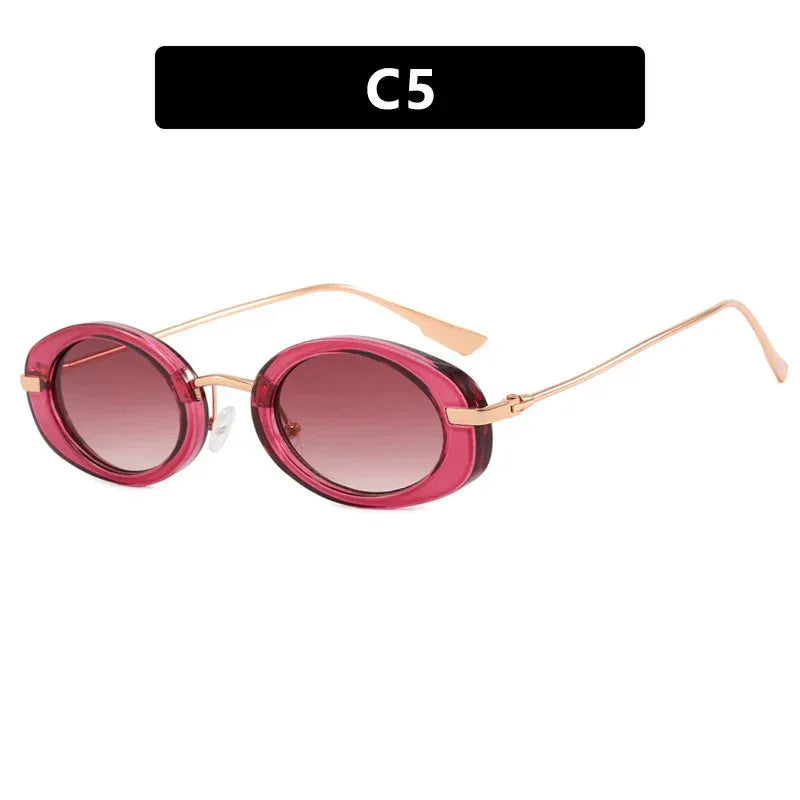 small-frame-oval-vintage-sunglasses - Viexta
