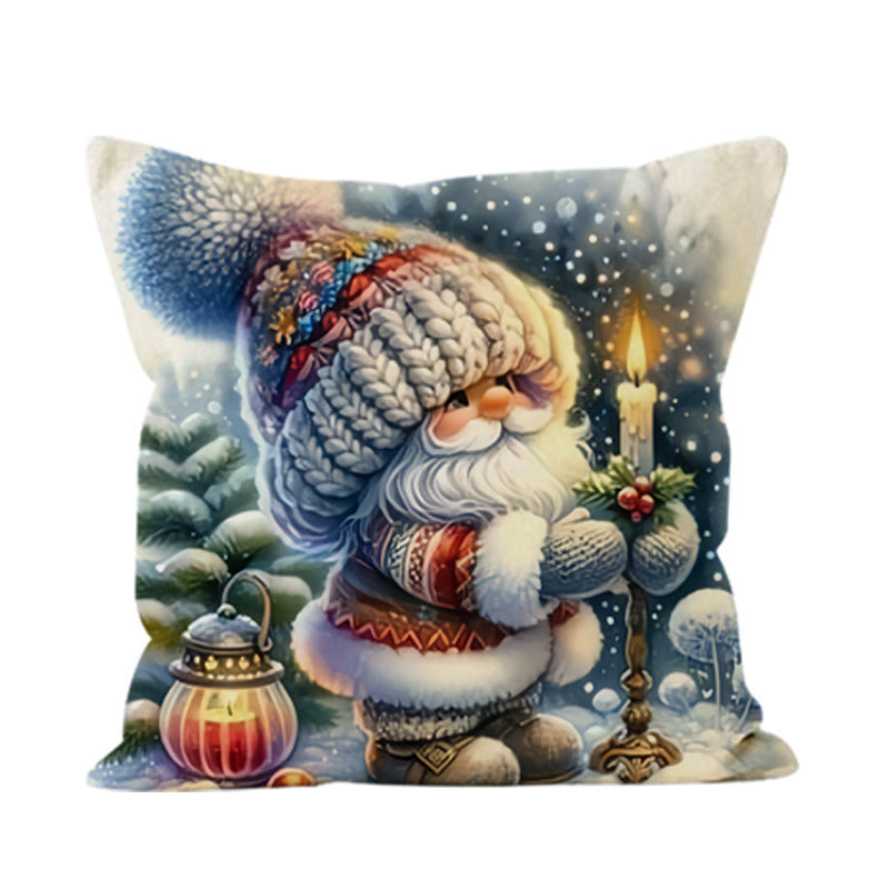 Living Room Sofa Decoration Christmas Cartoon Pillow Cover