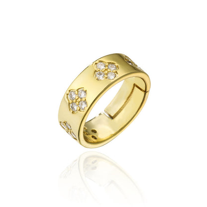 Brass Micro-gold Plated Floral