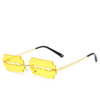Women's Metal Rimless Sunglasses - Viexta