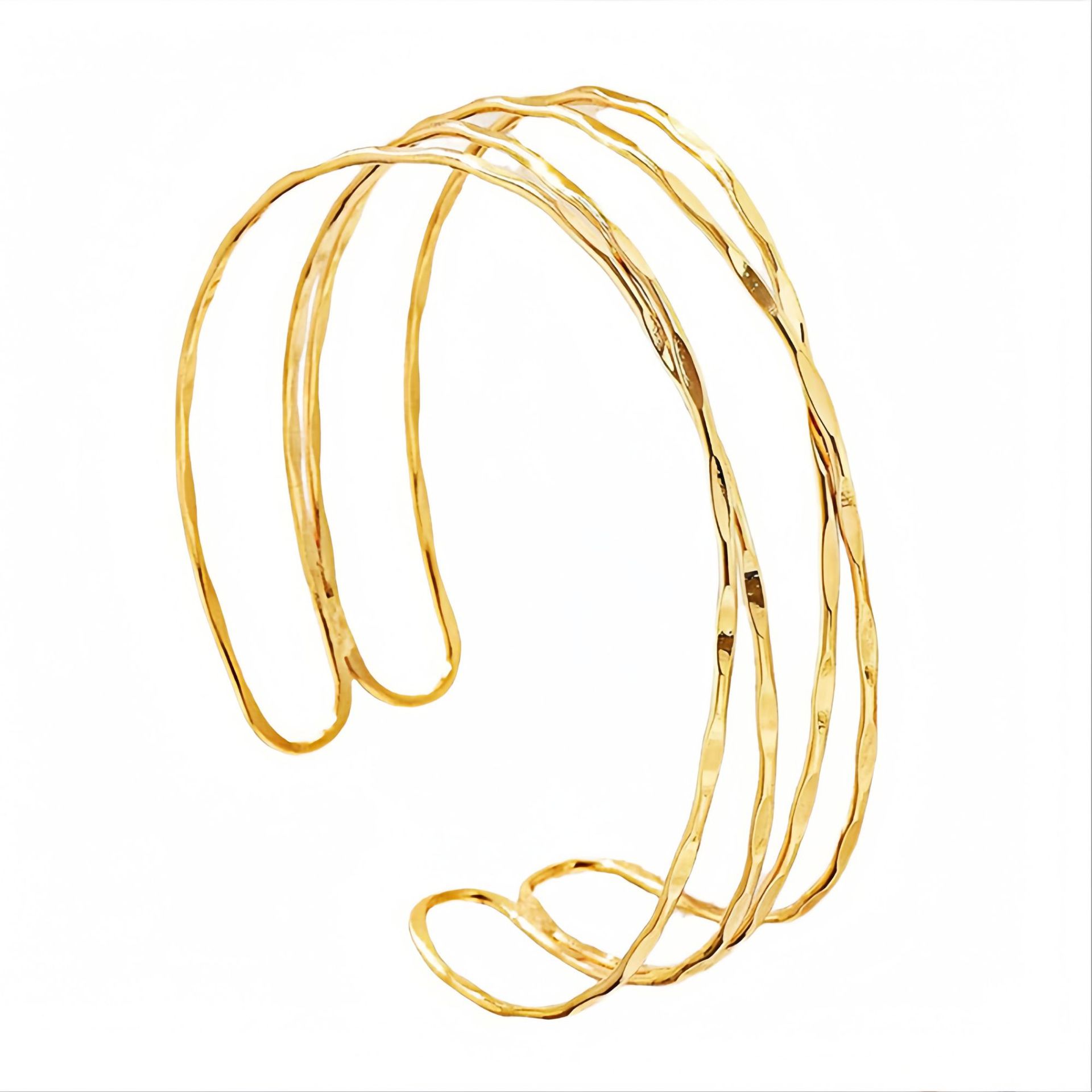 Semi-Circular Hollow C-Shape Bangle
