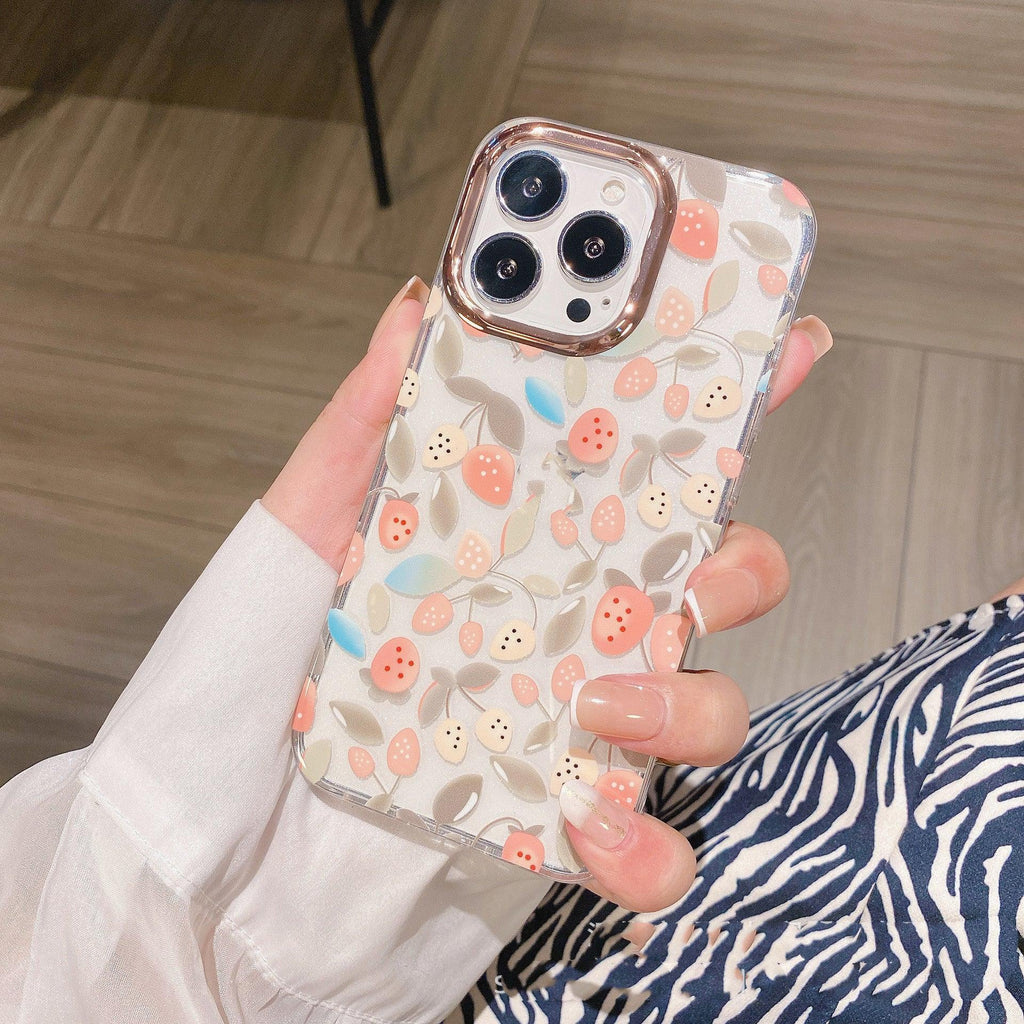 Transparent Flower Double-sided Laminated iPhone Case - Viexta