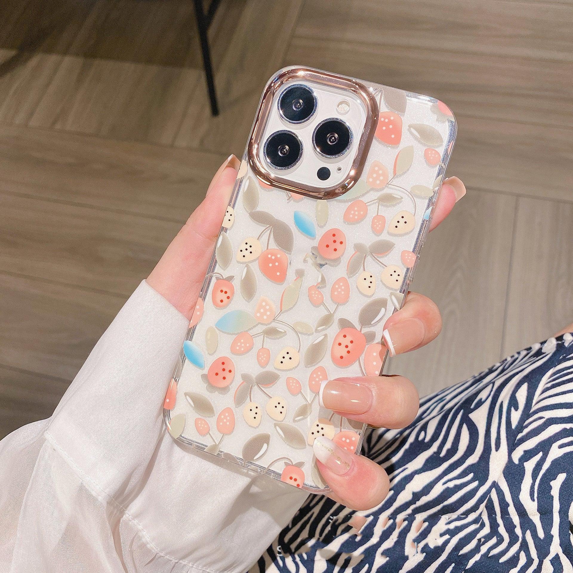 Transparent Flower Double-sided Laminated iPhone Case - Viexta
