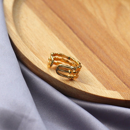 Niche Three-layer 18K Gold-plated Ring