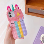 Cartoon Bubble Eyelashes Animal Multi-model Silicone iPhone Case - Viexta