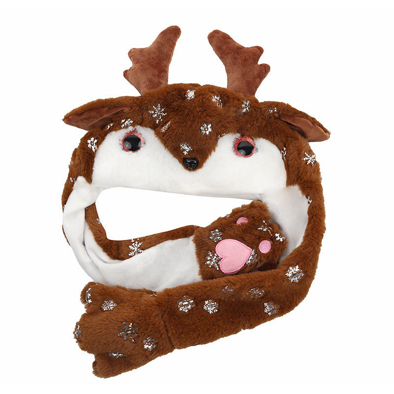 Novel Movable Christmas Santa Claus Snowman Elk Hat