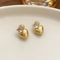 Glossy 3D Heart Earrings - Viexta