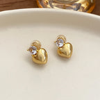 Glossy 3D Heart Earrings - Viexta