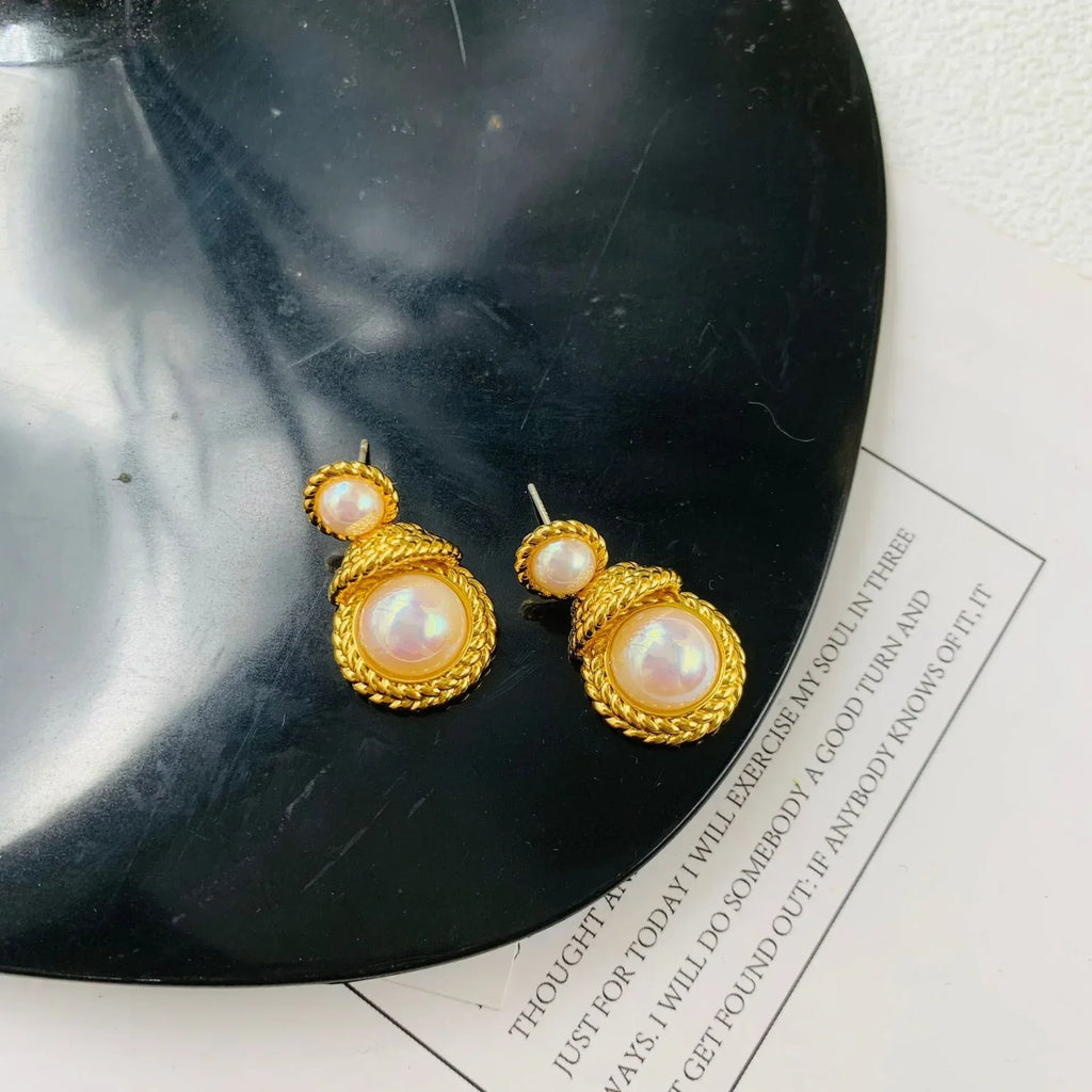 shell-beads-vintage-earrings - Viexta