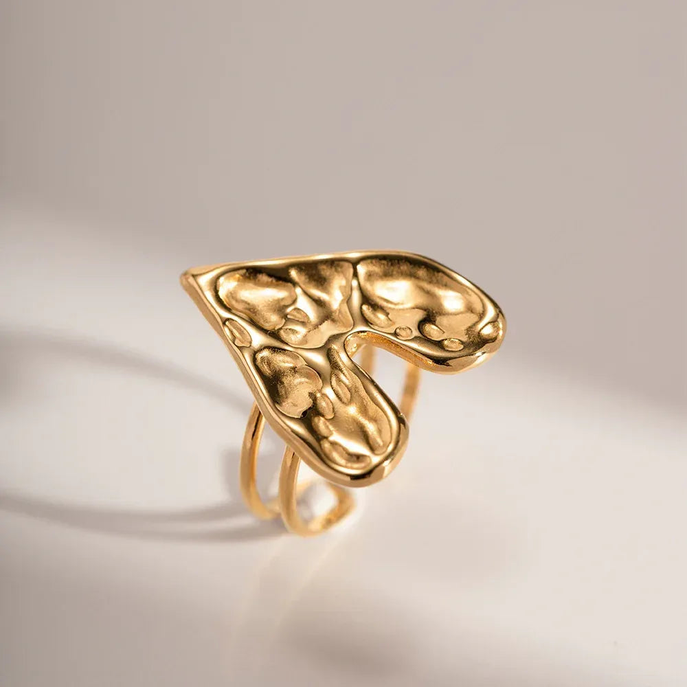 Lava Heart-shaped Ring - Viexta