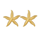 18K Gold Starfish Earrings