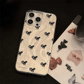 Japanese Feather Yarn Bow Silicone iPhone Case - Viexta