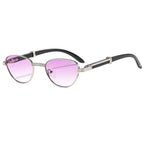 Women's Retro Oval Frame UV-proof Sunglasses - Viexta