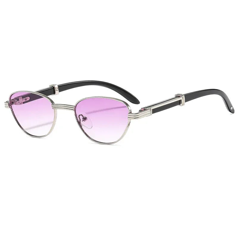 Women's Retro Oval Frame UV-proof Sunglasses - Viexta