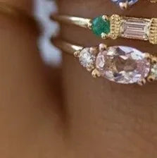 18K Gold Plating 4-piece Ring Set - Viexta