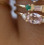 18K Gold Plating 4-piece Ring Set