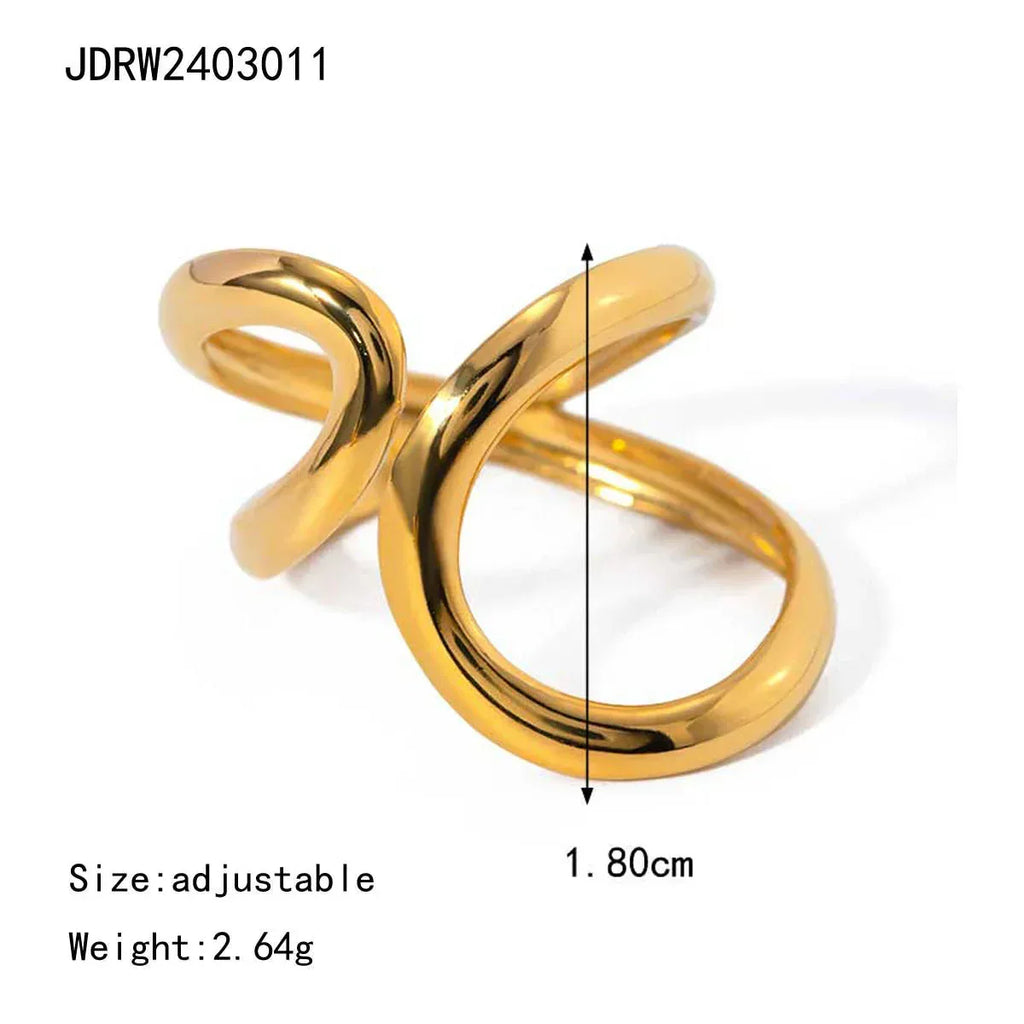 stainless-steel-gold-ring-bracelet - Viexta