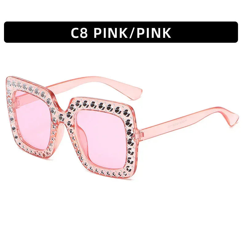 large-square-frame-with-rhinestones-sunglasses - Viexta