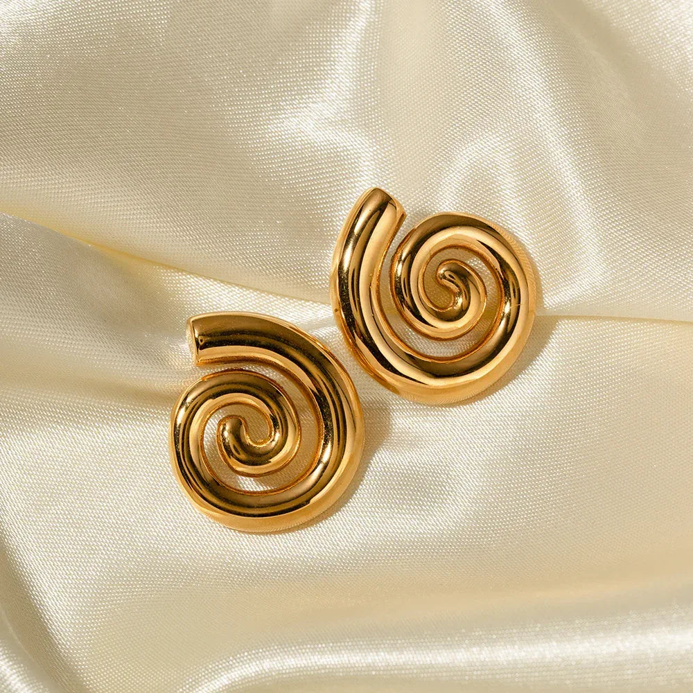 Stainless Steel Twisted Studs - Viexta