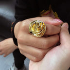 18K Irregular Flower Ring