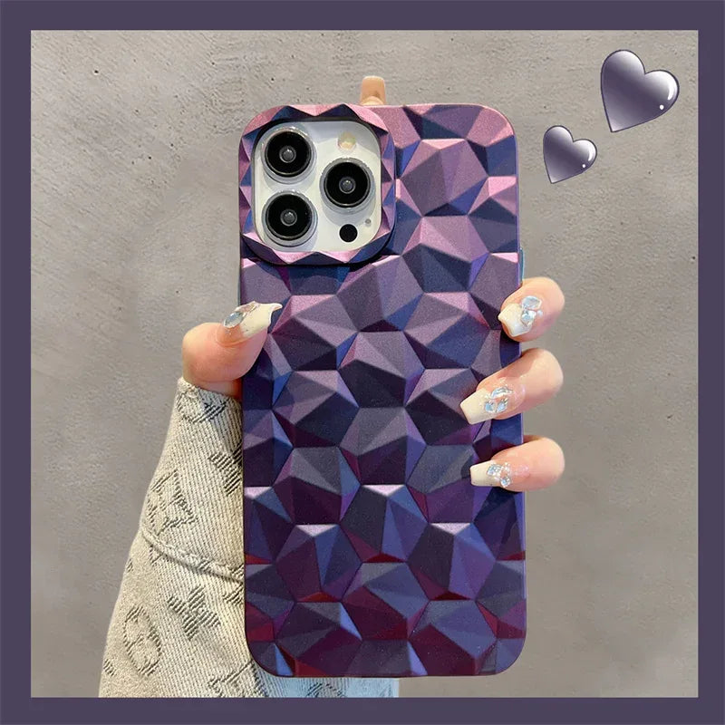 High-grade Diamond Grid Electroplated Silicone Drop-resistant for IPhone - Viexta