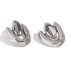 stainless-steel-18k-gold-plating-irregular-heart-stud-earrings - Viexta