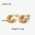 diamond-set-stainless-steel-earrings - Viexta