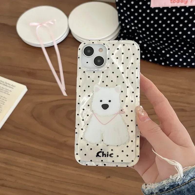 Polka Dot West Highland iPhone Case - Viexta