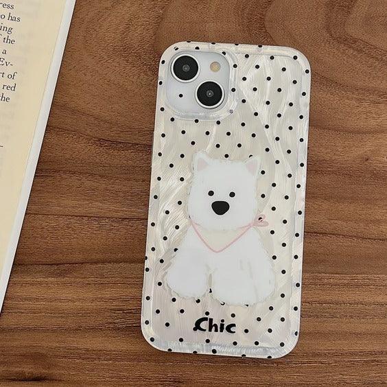 Polka Dot West Highland iPhone Case - Viexta