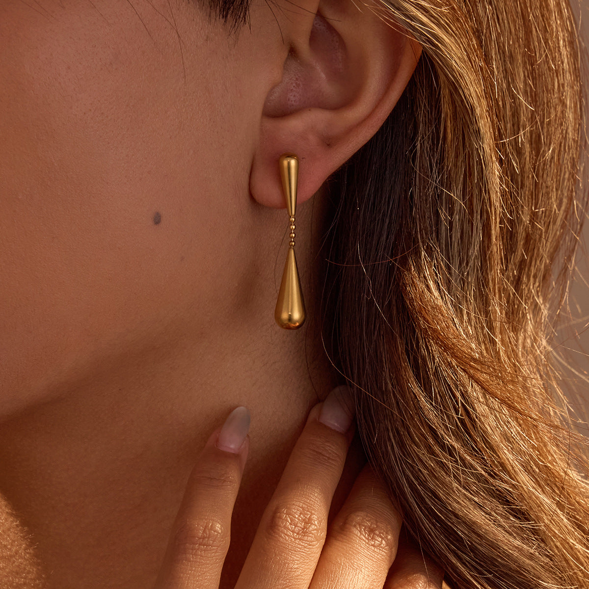 Minimalist Cool Feng Shui Drop Earrings