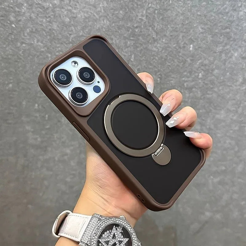 Magnetic Rotating Stand iPhone Case Pivot Swivel Protective Cover