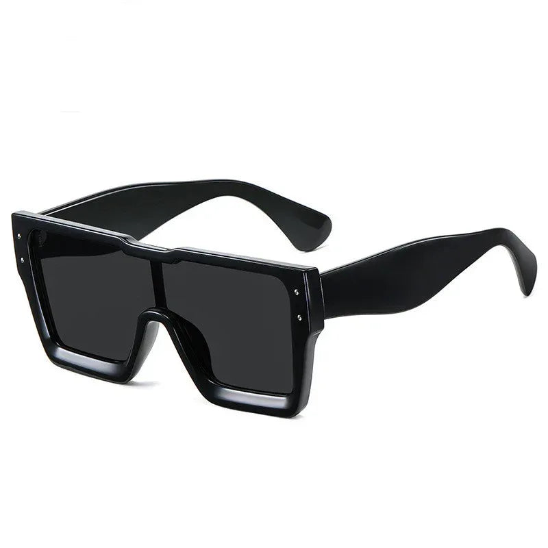 Large-frame One-piece Square-frame Sunglasses - Viexta