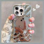 Electroplated Ripple Mirror Makeup Mirror iPhone case - Viexta