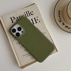 Retro Leather Solid Color iPhone Case - Viexta