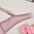 see-through-pearl-decorative-lingerie-4-piece-set - Viexta