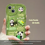 Drop-resistant Cute Panda Doll Pendant iPhone case - Viexta