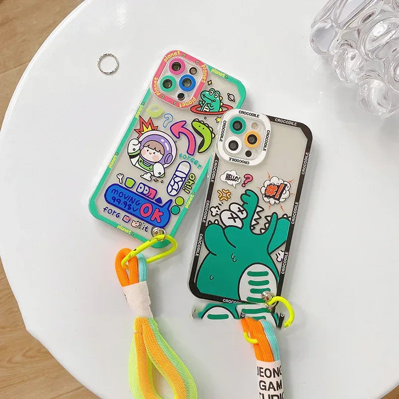 Lanyard Angel Eye Phone Case for IPhone - Viexta