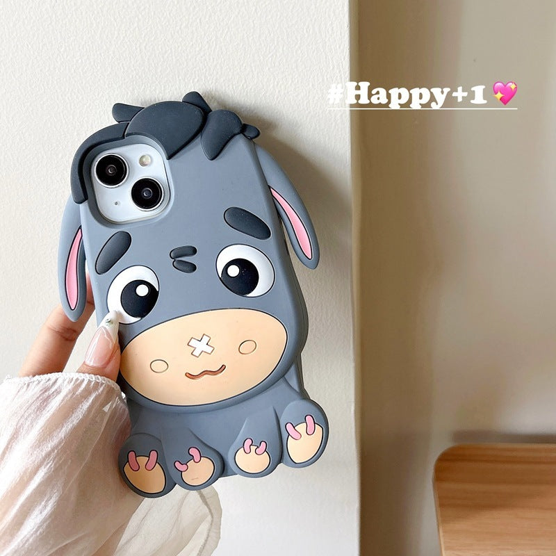 Stereo Cartoon Little Donkey iPhone Case