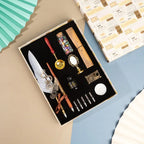Vintage Feather pen & mirror gift hamper - Viexta
