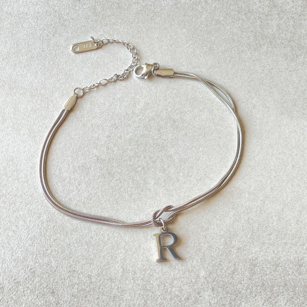 stainless-steel-26-letter-pendant-bracelet - Viexta