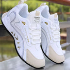 Colorblock Lace-up Sneakers - Viexta