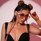 Minimalist Light Luxury Half Frame Sunglasses - Viexta
