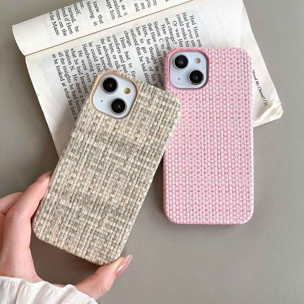 Woven Plaid Mobile iPhone Case - Viexta