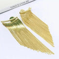 gold-tassel-long-earrings - Viexta