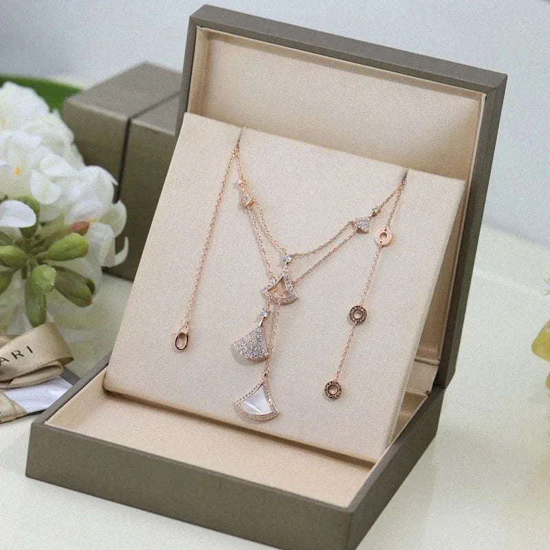 multi-fan-tassel-white-shell-necklace - Viexta