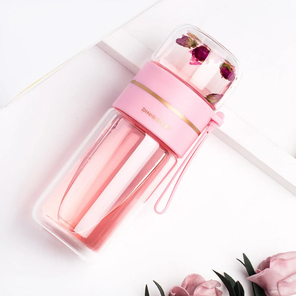 Glass Water Bottle With Tea Infuser Filter Tea Separation - Viexta