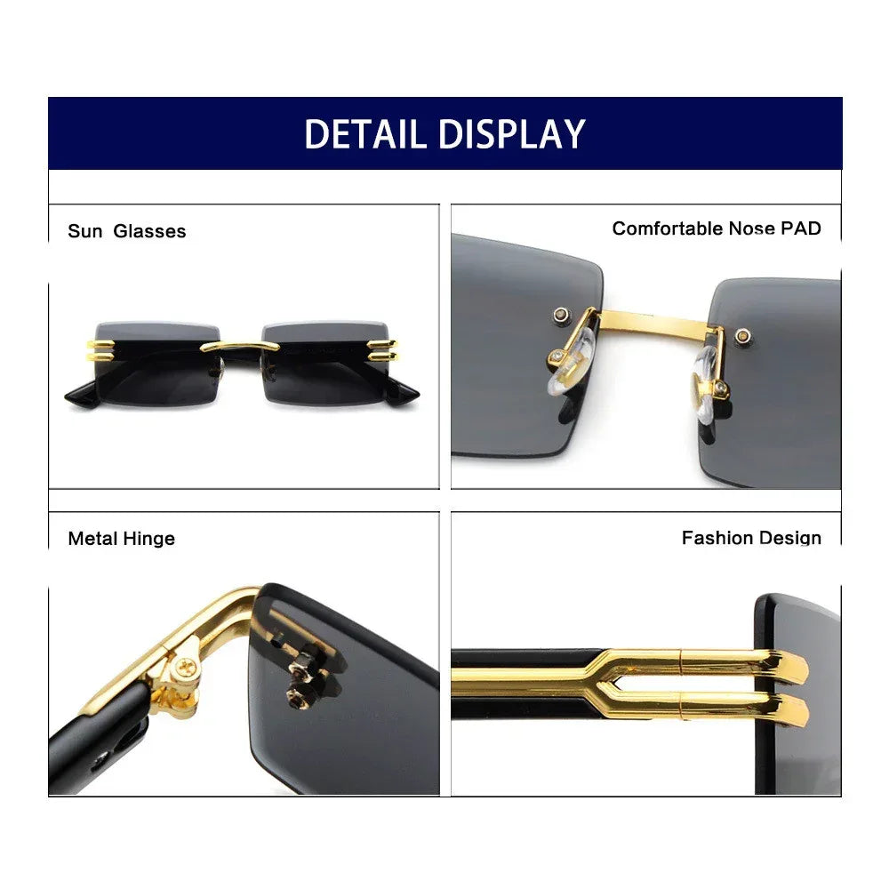 Square Fashion Sunglasses With UV Protection - Viexta