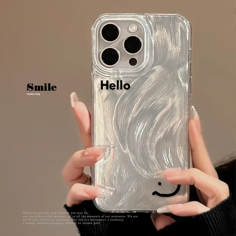 niche-ins-english-smile-face-iphone-case - Viexta