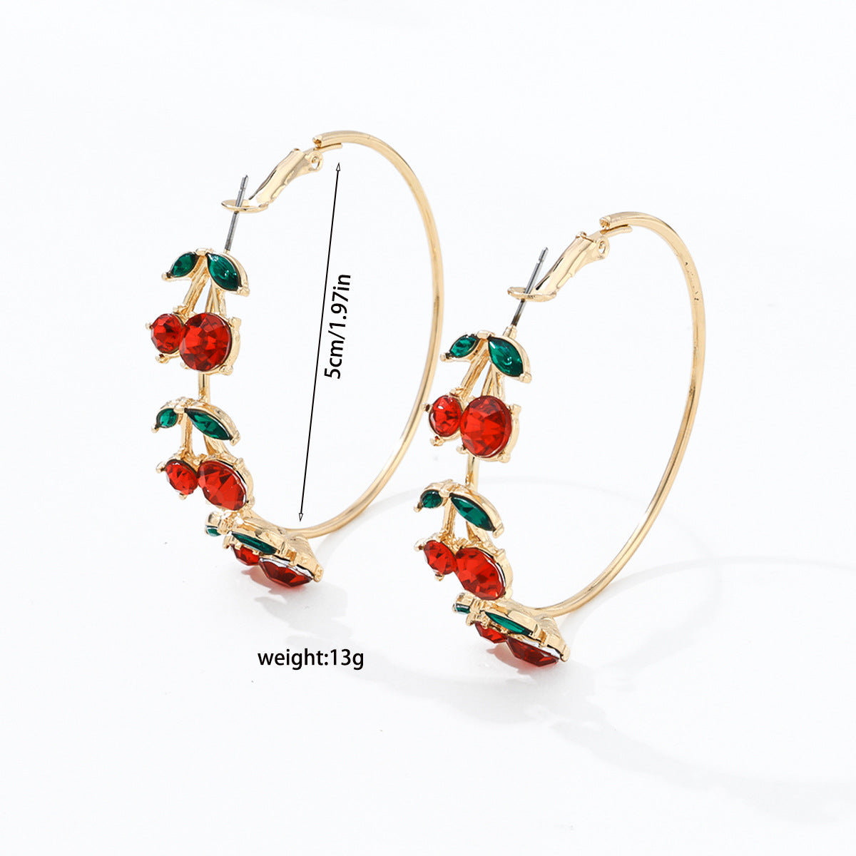 Fruit Series Red Cherry Earrings